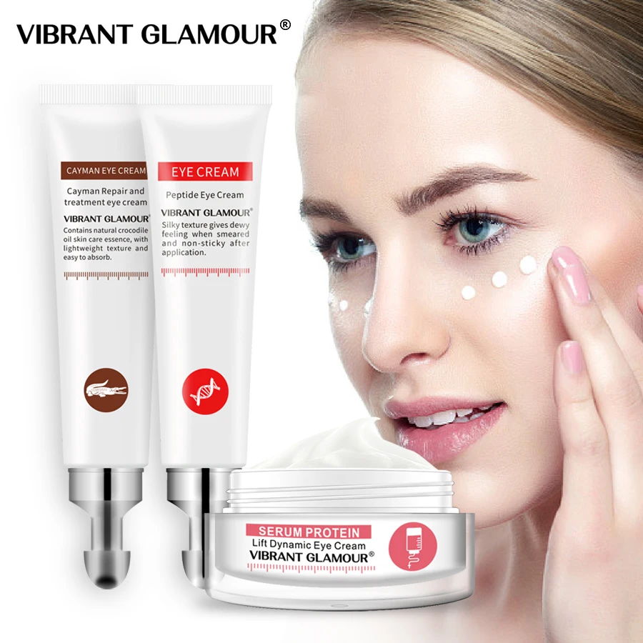 

VIBRANT GLAMOUR Eye Cream Peptide Collagen Serum Protein Anti-Wrinkle Crocodile Remover Dark Circles Against Puffiness And Bags