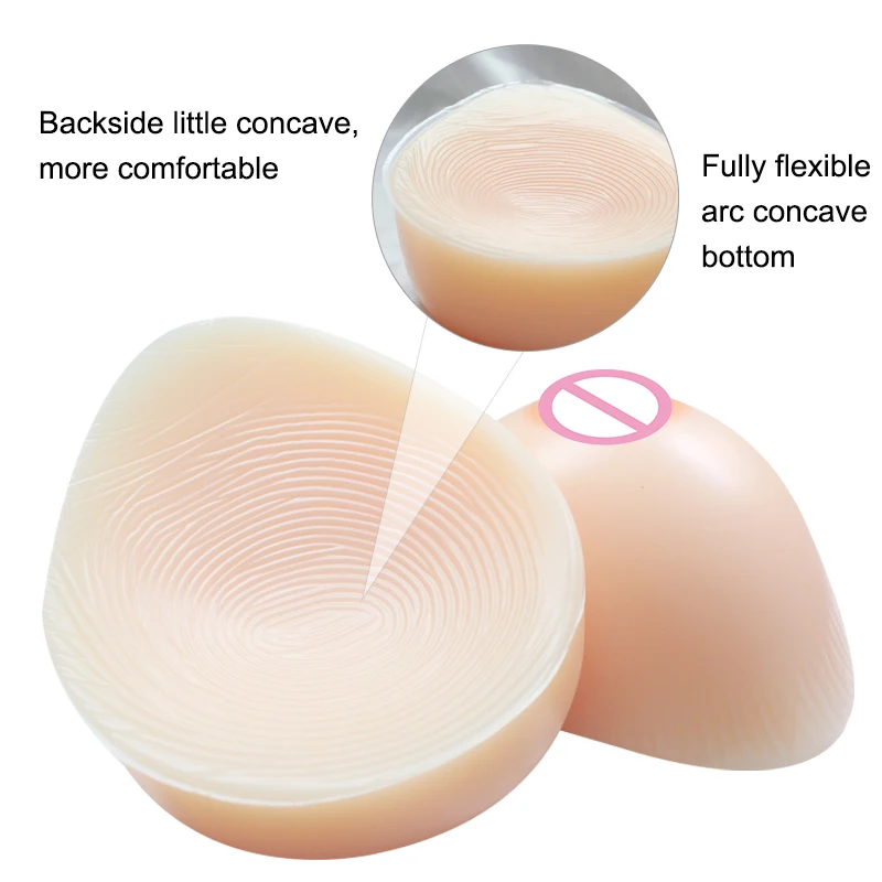 ONEFENG Silicone Soft Breast Forms Comfortable Artificial Cross Dresser Boobs 500-1600g/pair |