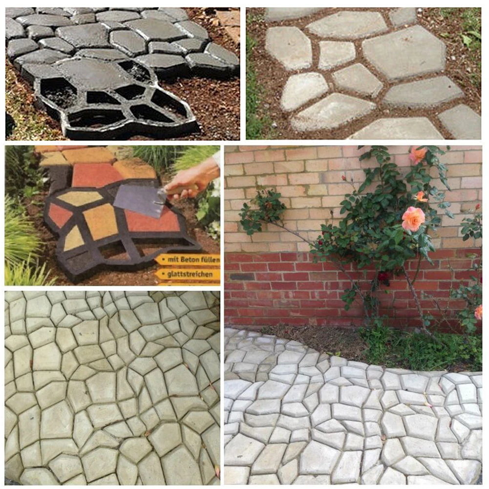 36*36 см Черный сад DIY пластиковое бетонирование плесень садовая лужайка