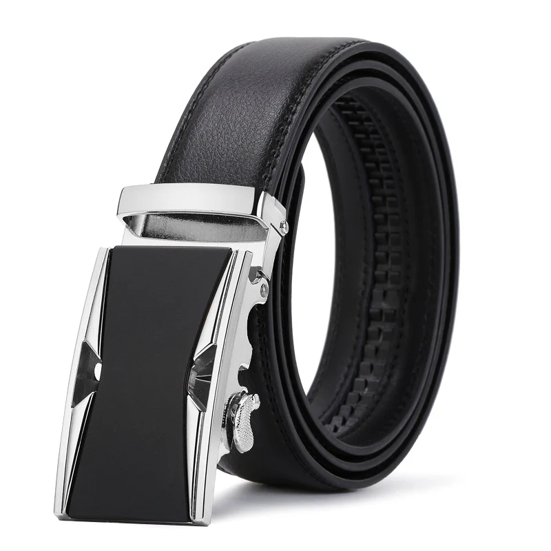 

New Arrival Classical Men's Automatic Belt Black Male Buckle Leather Belts Fashionable Business Waist Strap Belt For Men