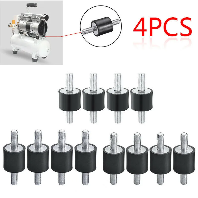 

4Pcs/Set M5/M6/M8 Rubber Steel Mounts Anti Vibration Shock Damper For Air Compressors Water Pump Welding Machine