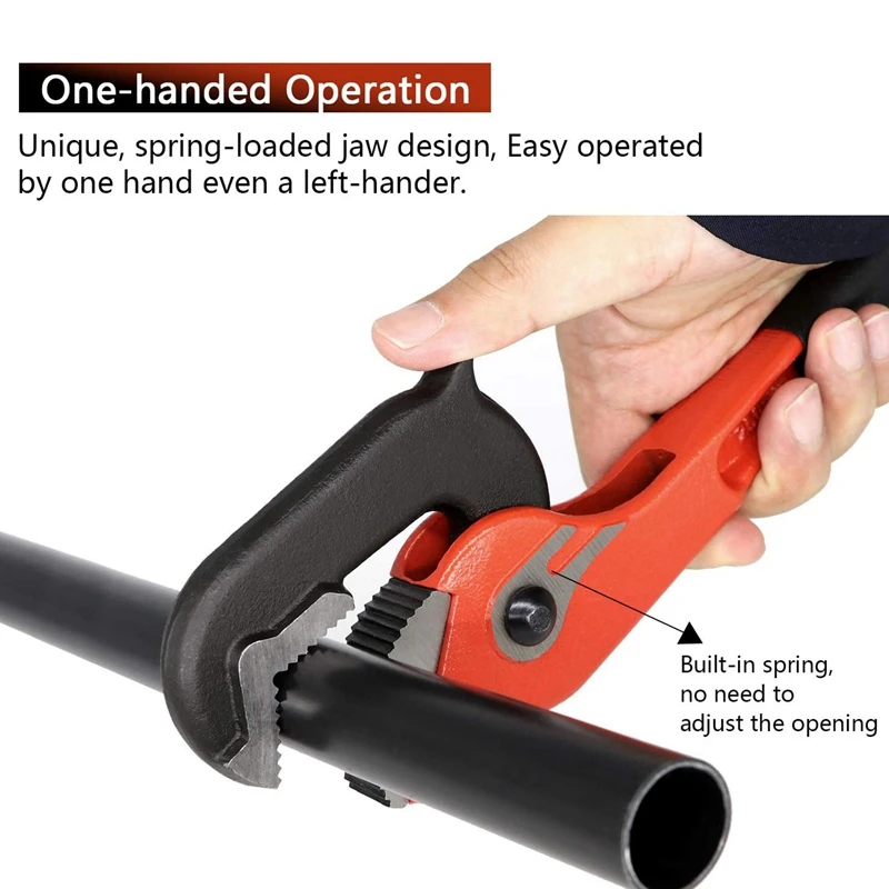 

14-Inch Automatic Adjustment Quick Pipe Wrench Ratchet Wrench Multi-Function Wrench Pliers, Suitable for Plumbers