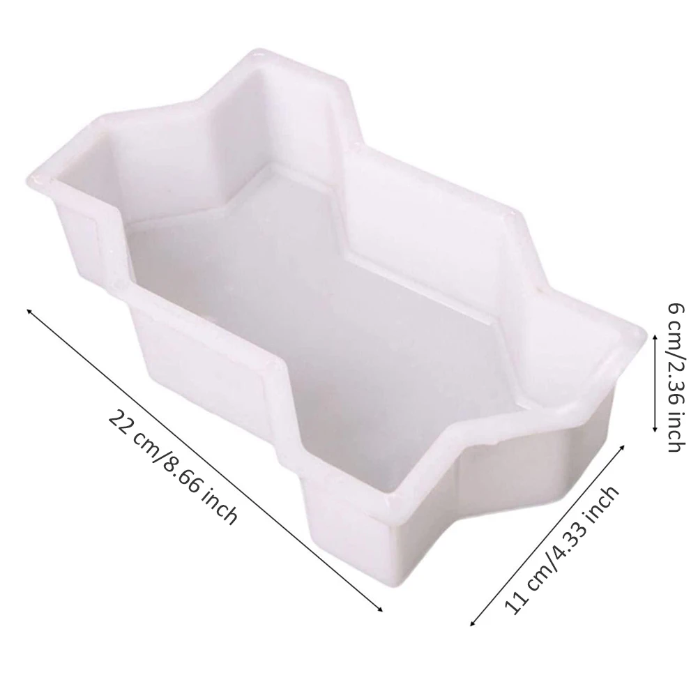 

Path Concrete Mould Reusable Three-Wave Cement Bricks Paving Mold DIY Road Making Tool Reusable DIY Garden Walk Pavement Mold