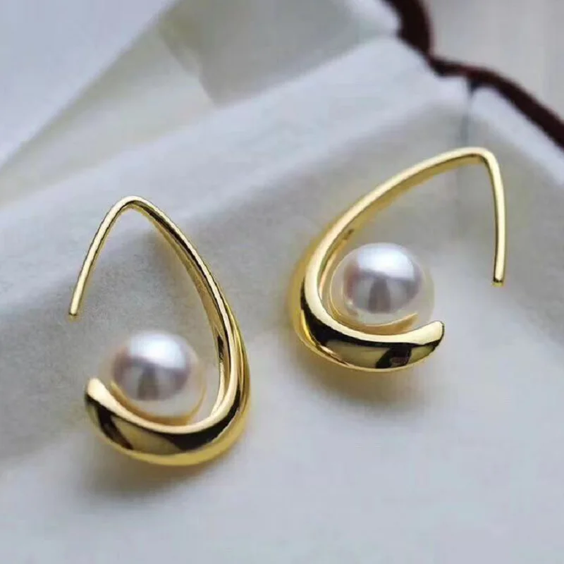 

Classic Pearls Earrings Women Golden Color Jewelry Fashion Pendientes Mujer Moda Brincos Boucle D'Oreille Femme Dangle Oorbellen