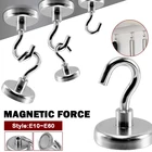 Суперпрочные Неодимовые Магнитные Крючки, сверхпрочная настенная вешалка для ключей, пальто, чашек, подвесная вешалка для организации домашняя кухонная для хранения