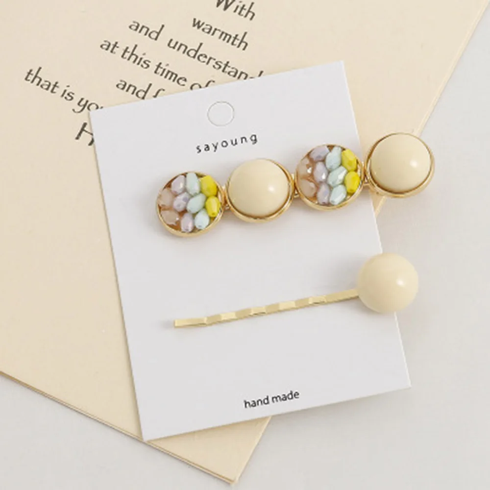 

3Pcs/Set Fashion Pearl Hair Clip for Women Girls Elegant Beauty Styling Barrette Stick Hair Pins Tiara Hair Ornaments for girls