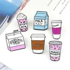 Милая креативная эмалированная брошь в стиле принцессы с изображением чашки напитков молочного кофе чашки ведьмы аксессуары для изготовления шляпы Женская Брошь