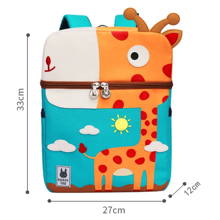 Big-Giraffe Детский рюкзак милый 3D мультфильм Динозавр анти-потеря Единорог напечатанный детский сад ортопедический школьный портфель для девочки мальчик детская сумка - Цвет: Big-Giraffe