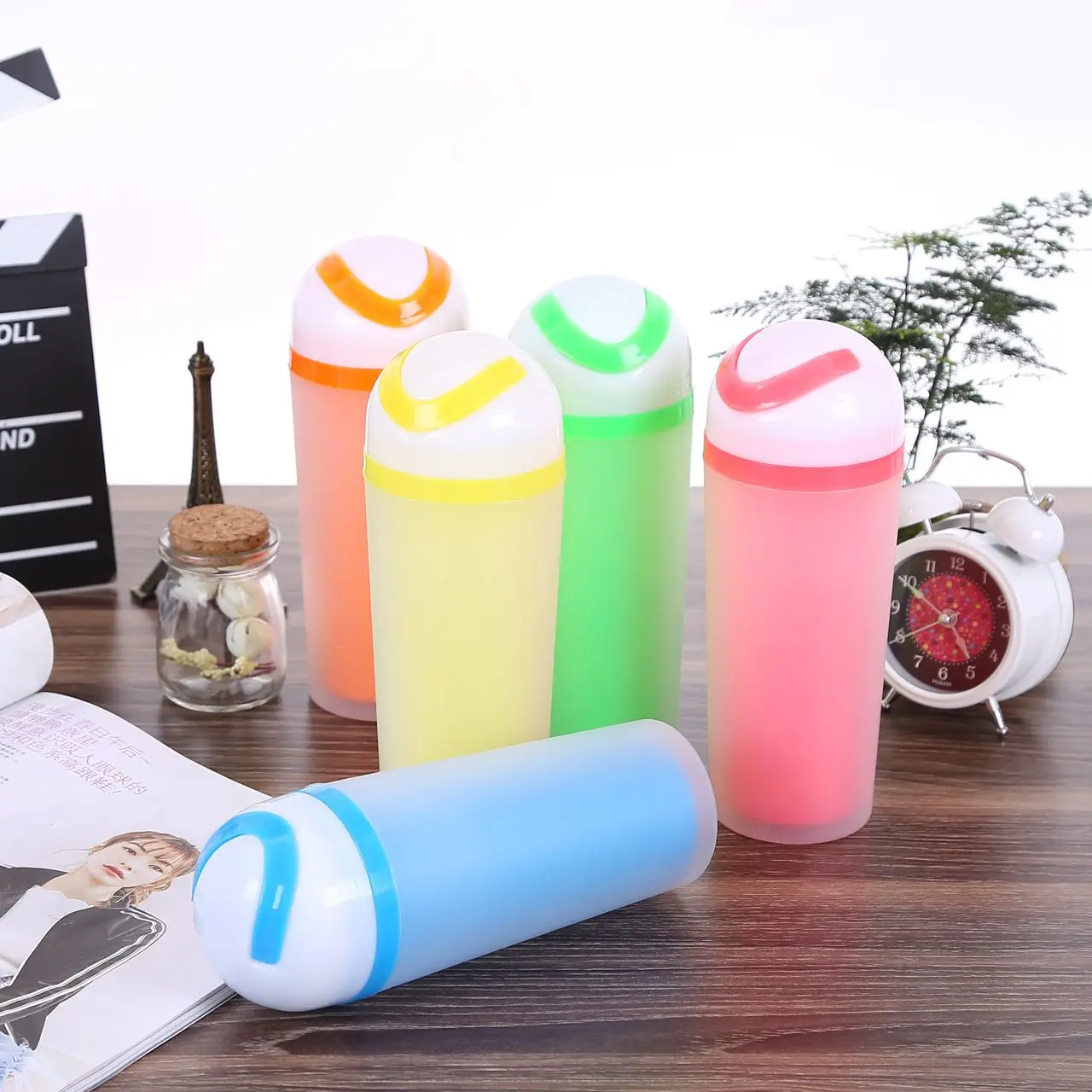 Пластиковая чашка наружная Двойная изоляция спортивный чайник | Дом и сад