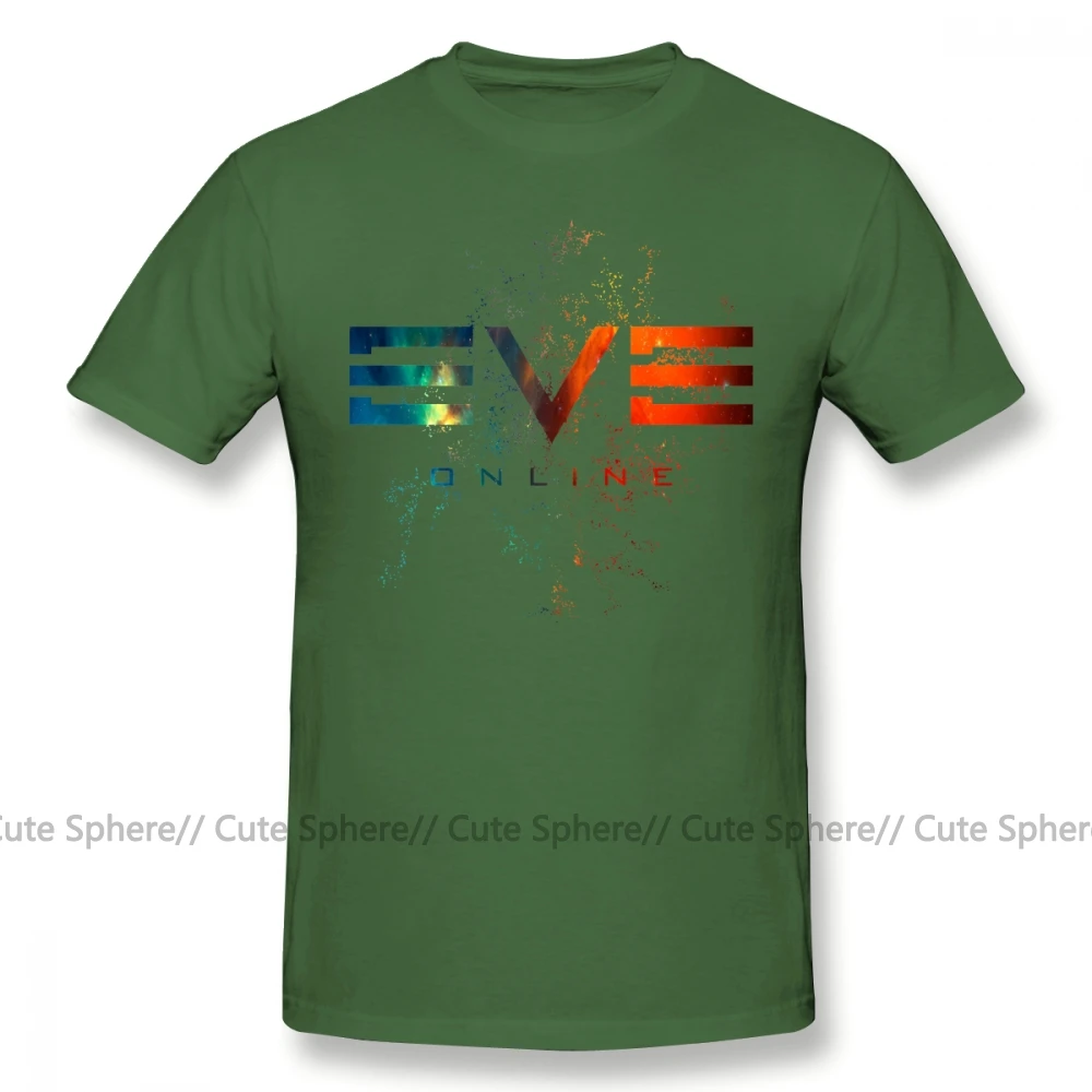 Eve Online футболка Eve Online Футболка с принтом 6xl футболка с коротким рукавом забавная уличная одежда 100 хлопок мужская футболка - Цвет: Army Green