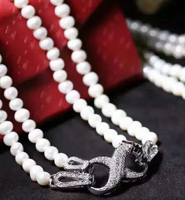 

HOT SELL 8-9mm Freshwater 8-9MM NATURAL PEARL NECKLACE 22-24INCH