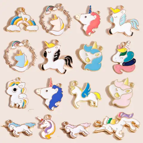 10 pieces.Mix of cute enamel cartoon photocells for the manufacture of handmade jewelry Earrings of the necklace accessories