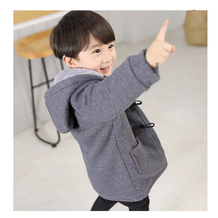 

Boy's Winter Jacket 2019 Autumn and Winter New Cold Winter Jackets Hoodie Children's Warm Coat Plus Velvet Thick Winter Parkas