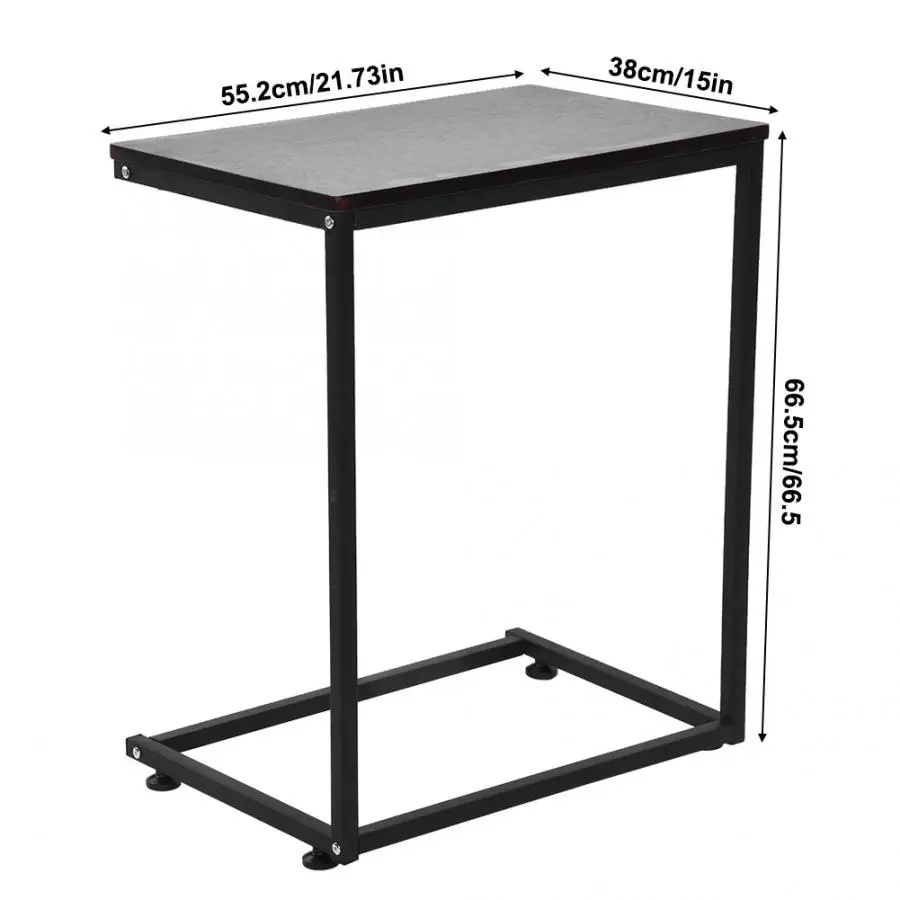 Современный стол с боковой поверхностью для дивана уникальный C образный