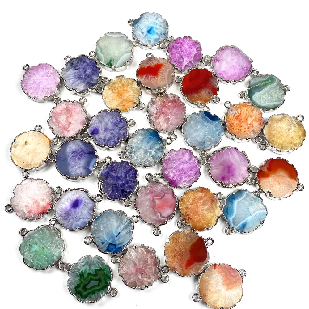 Подвеска из натурального камня в полоску агата форме цветка для изготовления