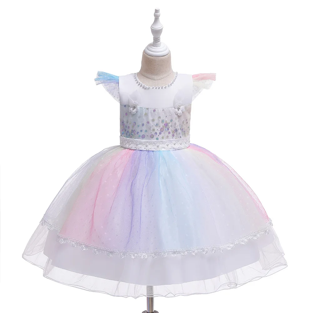 

Children's dress European and American girl's dress Princess performance party flower children's wedding dress children's dress