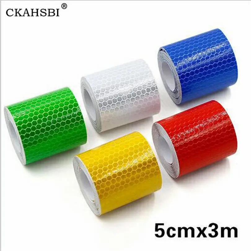 CKAHSBI 5 см x 3 м светоотражающие наклейки на велосипед клейкая лента для