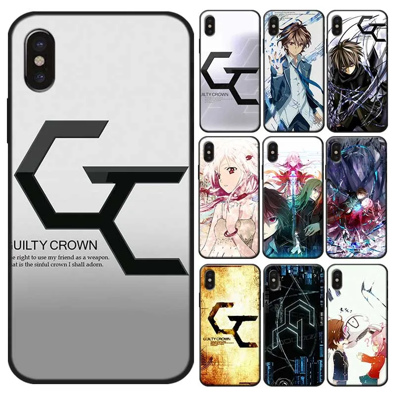Для iPhone 7 11 pro max XR X 6S 8 XS MAX 6 plus SE 5S Мягкий силиконовый чехол для телефона Guilty Crown |