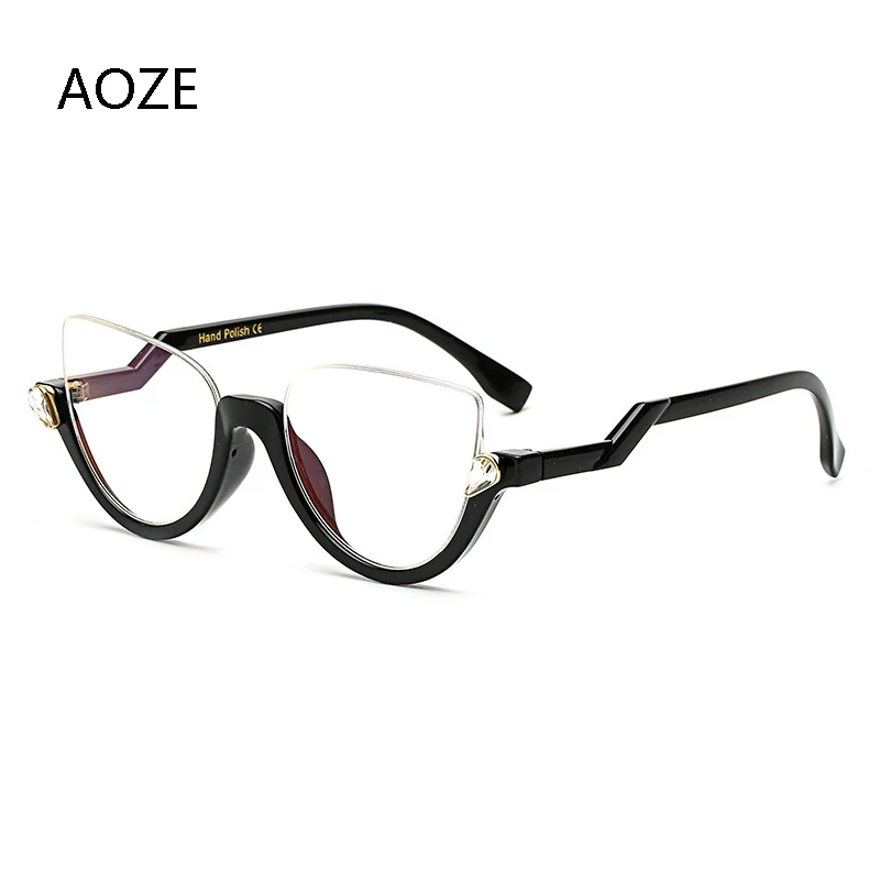 

2020 Luxury Vintage Cat Eye Glasses Frames Women Trending Styles Half Frame Designer Fashion Computer Glasses Women ins Popular
