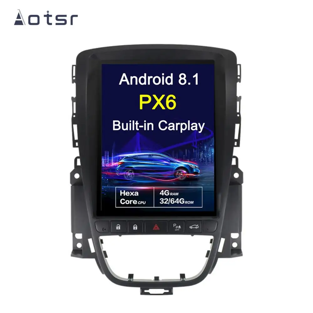 

AOTSR 10.4 inch Android 8.1 Tesla style Vertical screen Car GPS Navigation For OPEL Astra J 2010+ Multimedia Player Audio WIFI