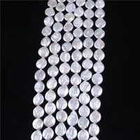 natural pearl coin shaped baroque pearl beads loose pearls beads women lady jewelry diy