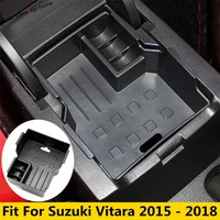 yimaautotrims center multifunction container box storage box cover fit for suzuki vitara 2015 2021 plastic interior mouldings