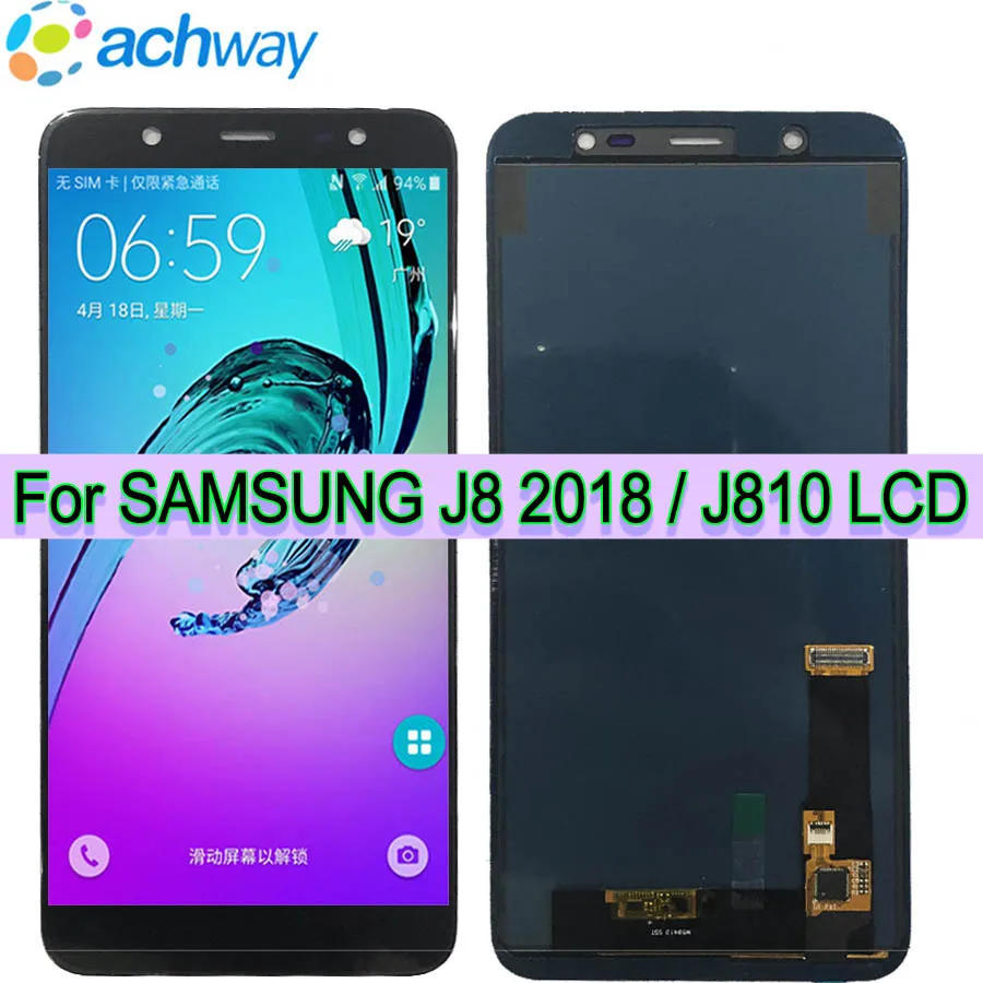 ЖК дисплей для Samsung Galaxy J8 2018 J800 J800FN J810 J810F J810Y сенсорный экран с цифровым