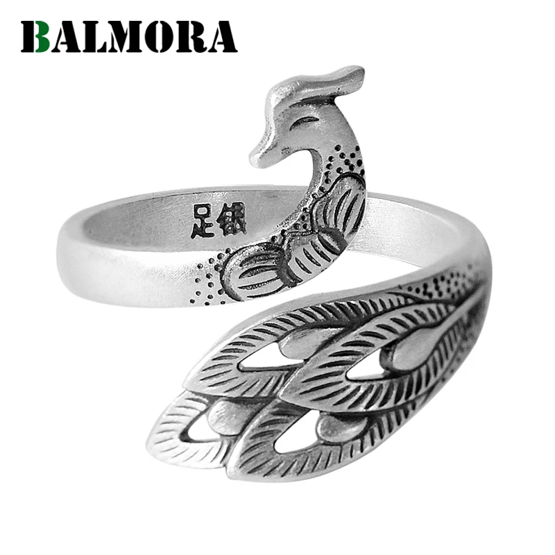 Открытые штабелируемые кольца BALMORA из натурального чистого серебра 990 пробы с