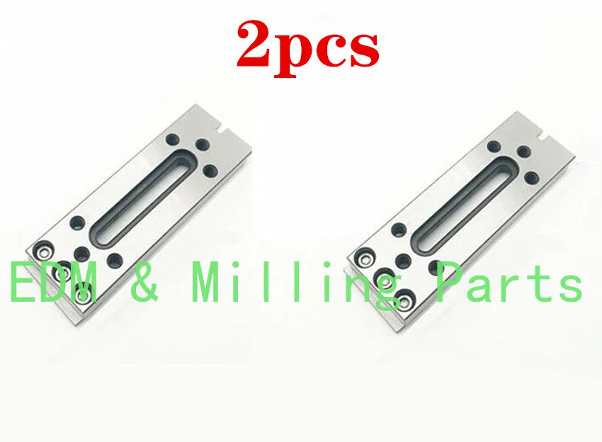 

2pcs CNC Wire EDM Fixture Board Stainless Jig Tool For Wire Cutting Clamping And Leveling 120x50x15mm
