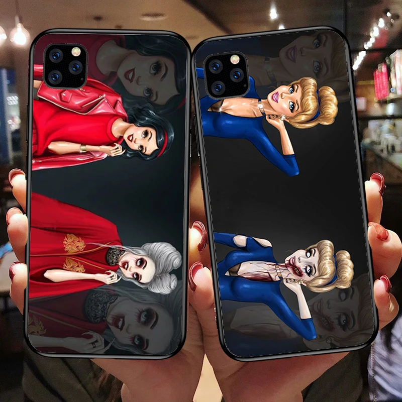 Чехол для телефона Disneys Princess on a Normal Day vs Hallowen мягкий черный чехол из ТПУ iPhone 11 Pro Max 7