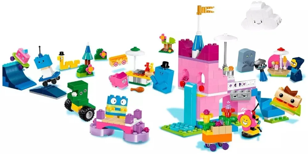 Большой фильм 2 мультфильм uniskitty Кот Unikingdom Творческий замок Коробка фигурки строительные блоки комплекты кирпичей игрушки Совместимые друзья 41455