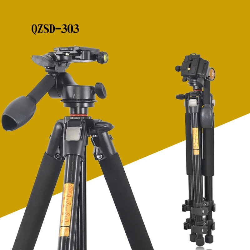 QZSD Q303 Профессиональный штатив для камеры быстросъемная пластина с одной ручкой