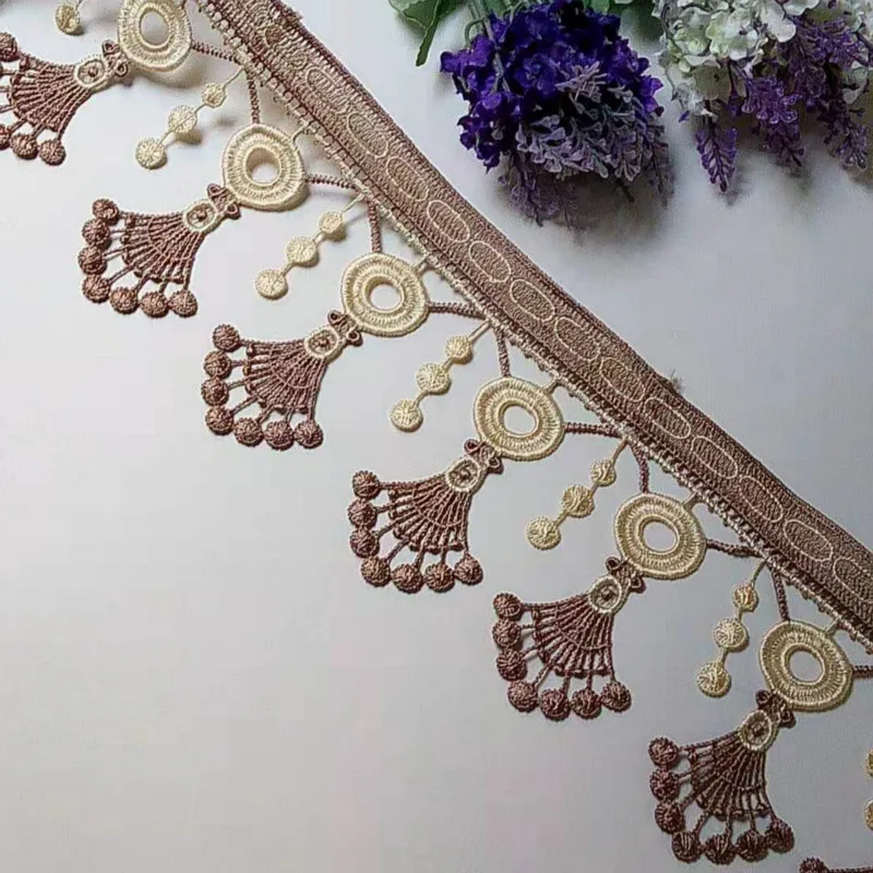 

2 yards 10.5 cm Fringe Tassel Lace Trims for Curtain Sofa Cover DIY Trimmings Ribbon Applique Sewing Home Textiles Lace Fabric