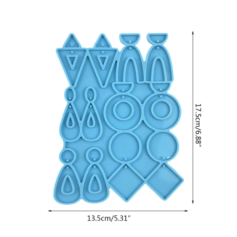

Earrings Epoxy Resin Mold Ear Studs Dangle Casting Silicone Mould DIY Crafts Jewelry Pendants Making Tool E56F