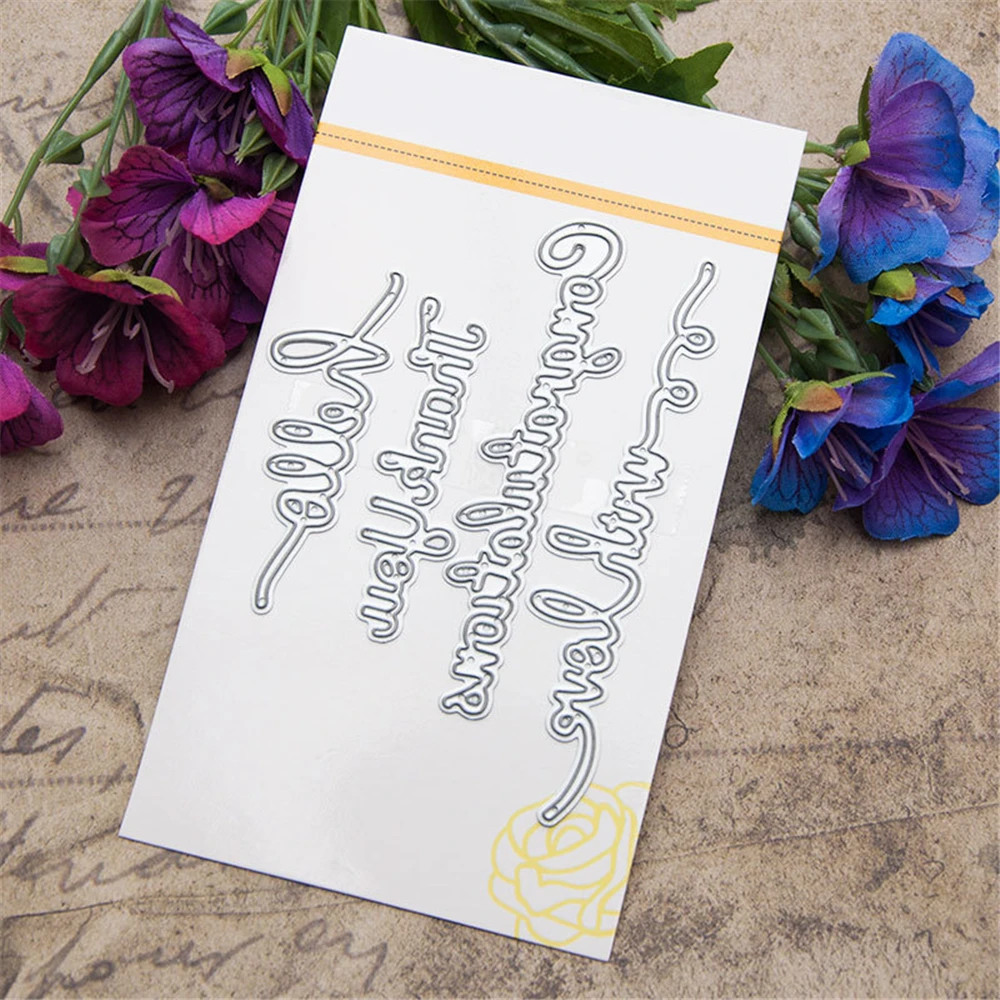 Благословение слова металлические Вырубные штампы Скрапбукинг Ремесло Резы