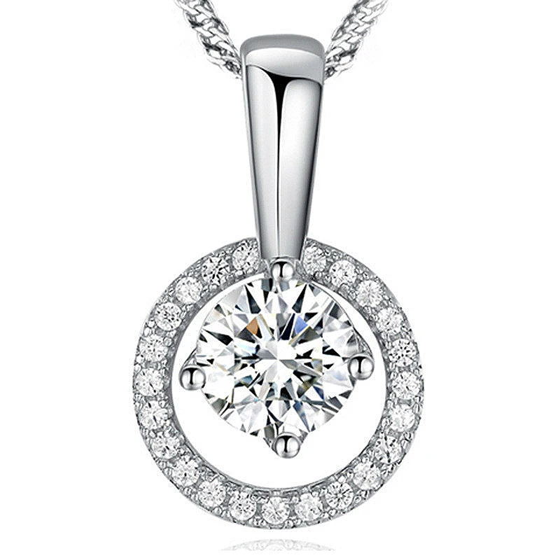 

High Quality Luxury Fashion Silver 925 Necklace Jewelry Zircon Gemstone Pendant Accessories for Women Wedding Engagement