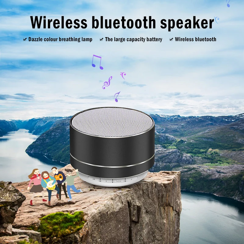Перезаряжаемая портативная Bluetooth-колонка миниатюрная колонка музыкальная