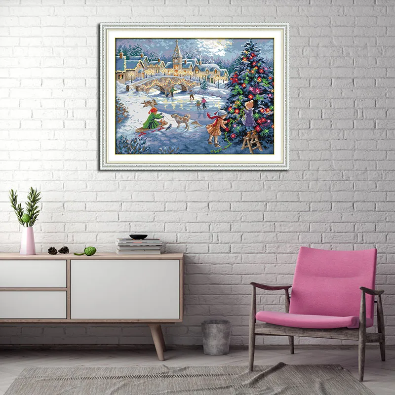 Joy Sunday набор крестиков для празднования Рождества Набор вышивки крестиком DMC14CT