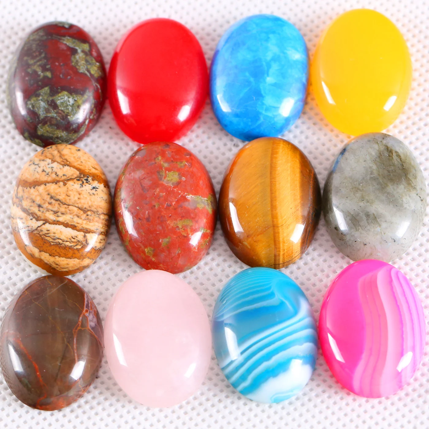 Бусины 22x30 мм Овальный натуральный камень голубой Оникс Золотой Тигровый глаз