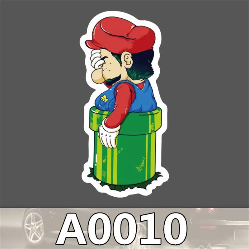

50pcs/bag Super Mary sticker travel skateboard trolley sticker body sticker cartoon graffiti PVC waterproof sticker A0010
