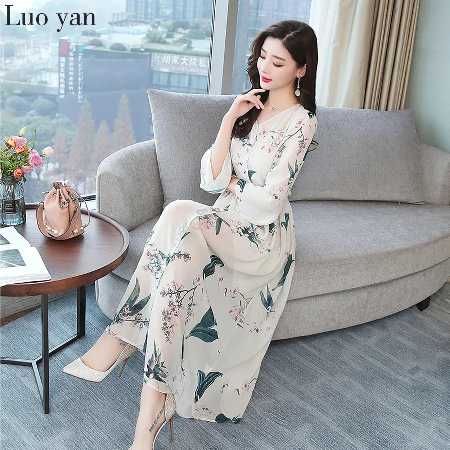 2020 корейское винтажное платье размера плюс Бохо миди летнее Новое шифоновое