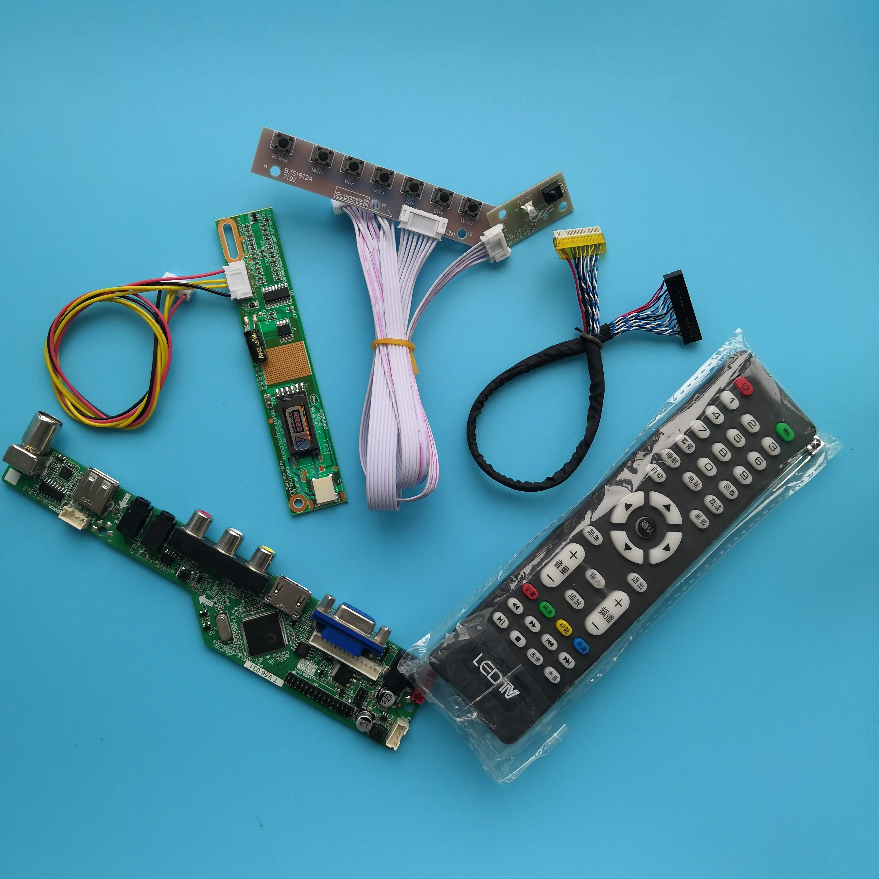 

for QD14TL01 Rev.02 lamps 14" 30pin Resolution TV USB AV Digital Signal VGA Interface Module Controller Board 1280X800