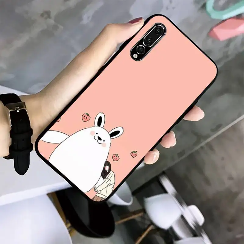 

YNDFCNB Cute cartoon Phone Case for Huawei Mate10 20Lite 20X Mate20 30 40 Pro Nova3 4 4E 3i nova5 5ipro black soft TPU case