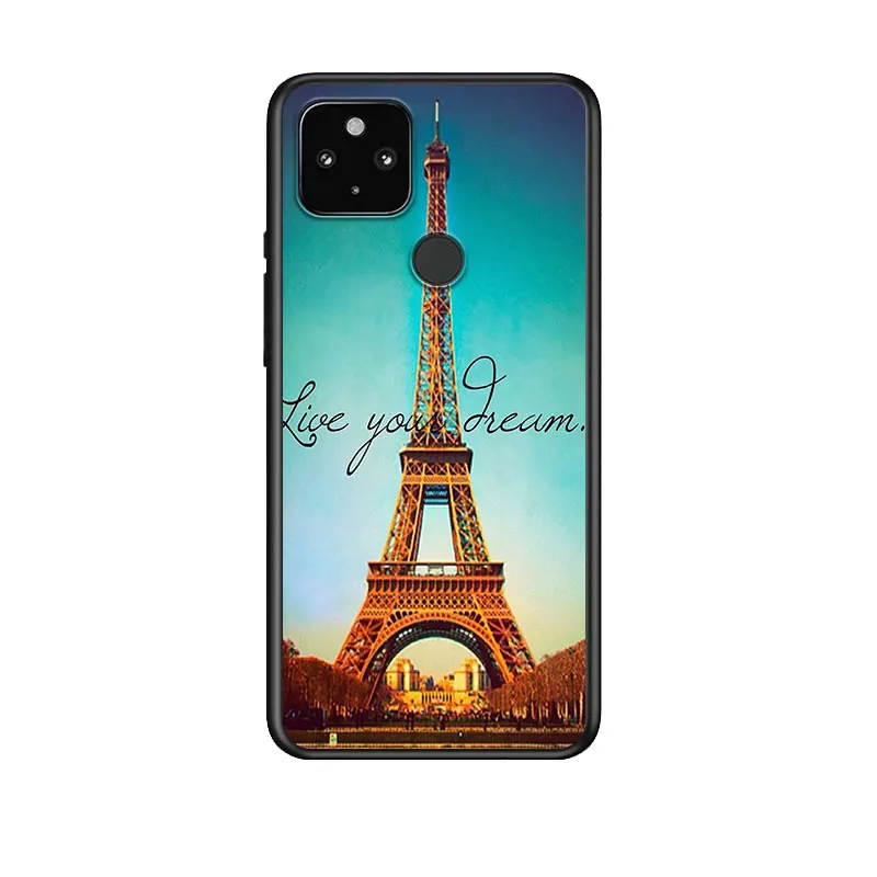 

Paris Eiffel Tower for Google Pixel 5 Pixel 4a 5G Pixel 4a Pixel 4 Pixel 4 XL Silicone Soft Black Phone Case Cover