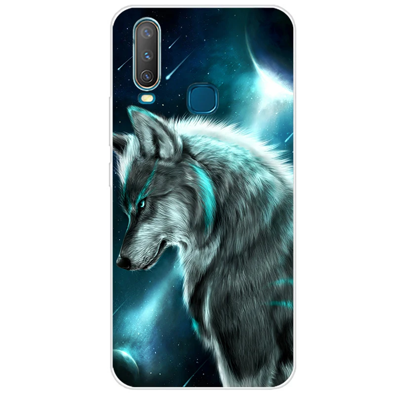 Чехол для Vivo Y11 2019 чехол Y17 Y15 Y12 Y3 мягкий силиконовый из ТПУ задняя крышка телефона