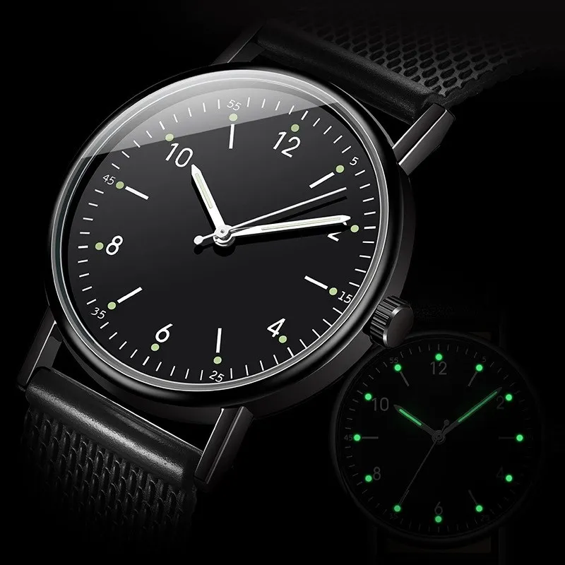Роскошные мужские часы с силиконовым сетчатым ремешком 1 шт. модные повседневные