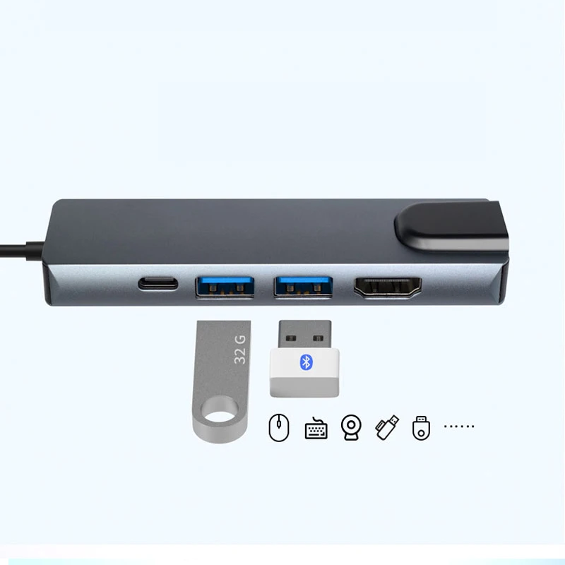 Тип C Usb концентратор с источника питания проводной USB 3 0 Многофункциональный док