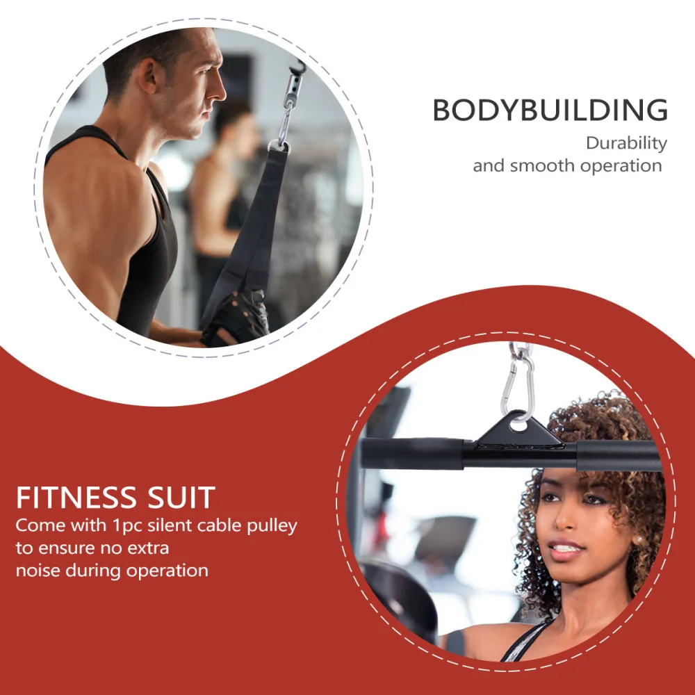 

9pcs Fitness LAT and Lift Pulley System Pulley Cable Machine with Loading Pin