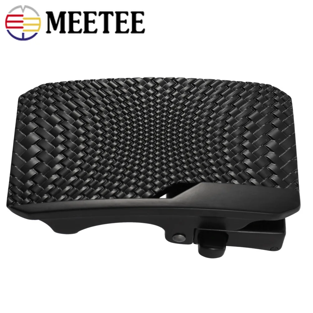 

2pcs Meetee ID36mm Men's Fashion Belt Buckle Embossed Crafts for Adults Functional Automatic Buckles Head for 34-35mm Belts