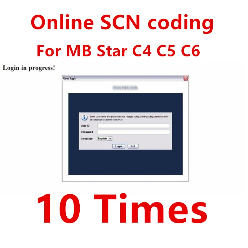Онлайн служба кодирования SCN для диагностического инструмента SD C4 mb star c4 / c5 c6 10